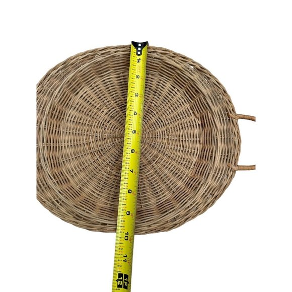 Vintage Set Of 3 Cavalier Nasco Aluminum Plates With 3 Rattan Wicker Holders - Picture 12 of 12